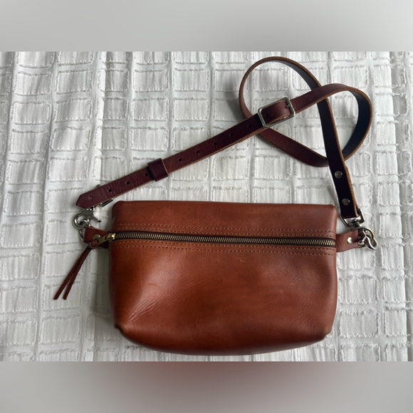 Big Buck Bags 100% Genuine Leather Large Clutch Crossbody Wrist & Shoulder Strap - Picture 2 of 12